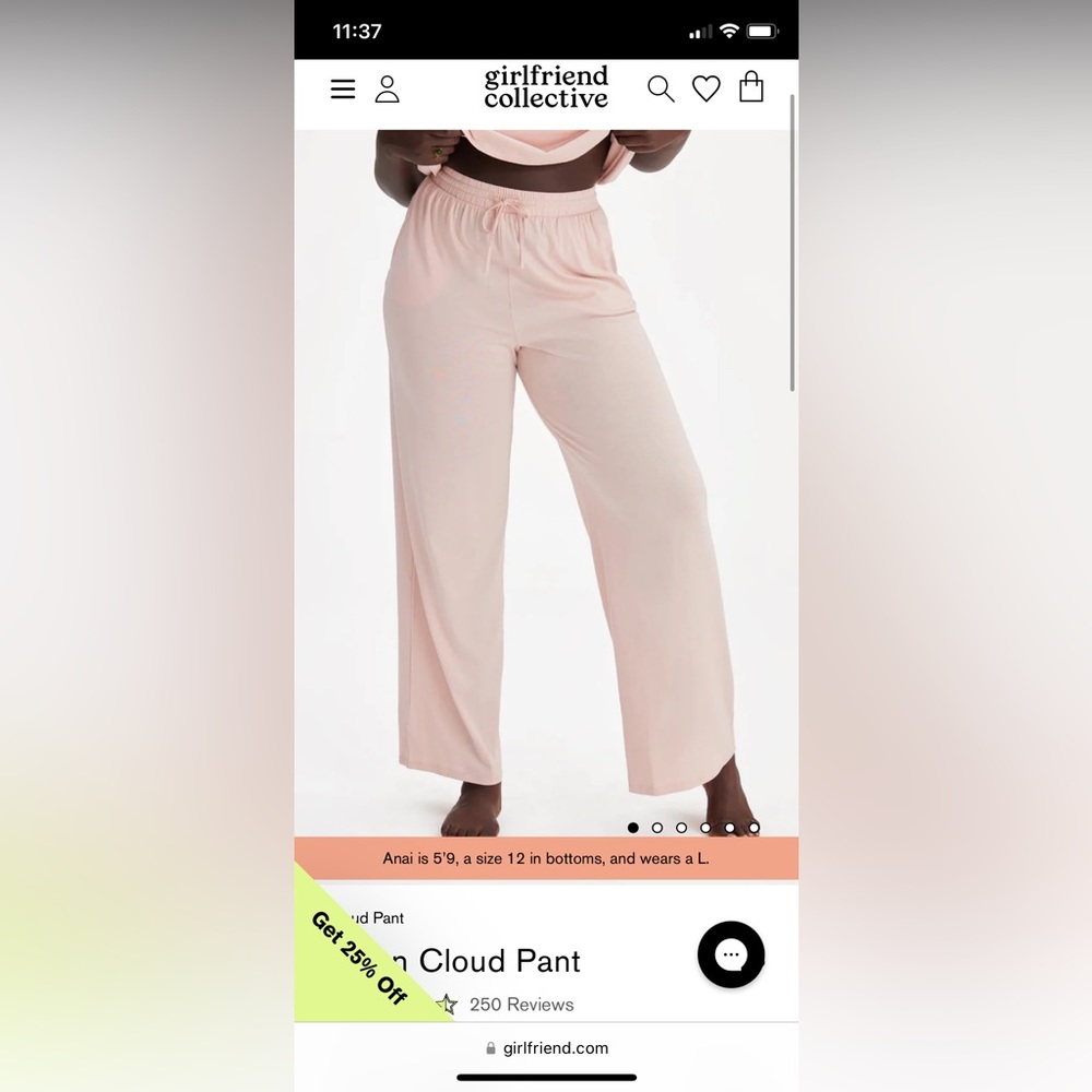 Girlfriend collective cloud pant in canopy